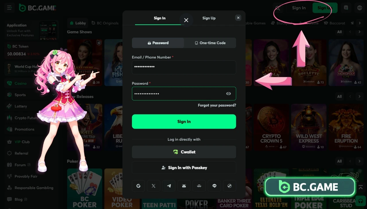 How to access BC.Game for Japanese players