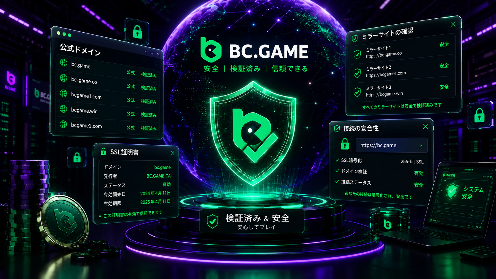 BC Gameの公式ドメインとミラー検証